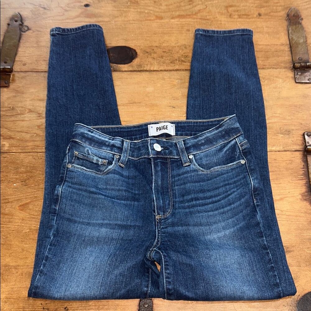 PAIGE Women's Dark Hoxton Blue Skinny Jeans Size 25
